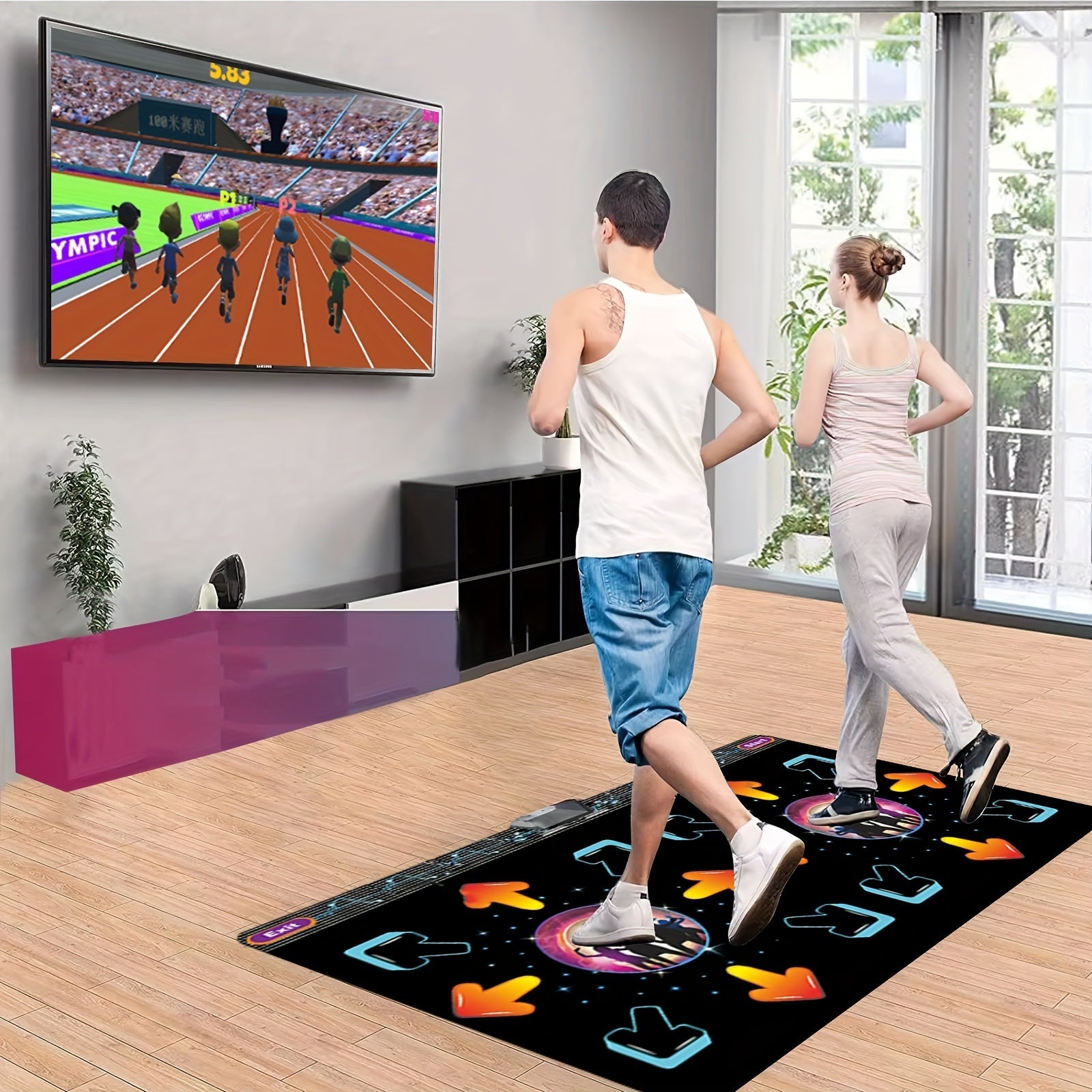 NNETM 2-Player Dance Mat Game with Motion Sensor