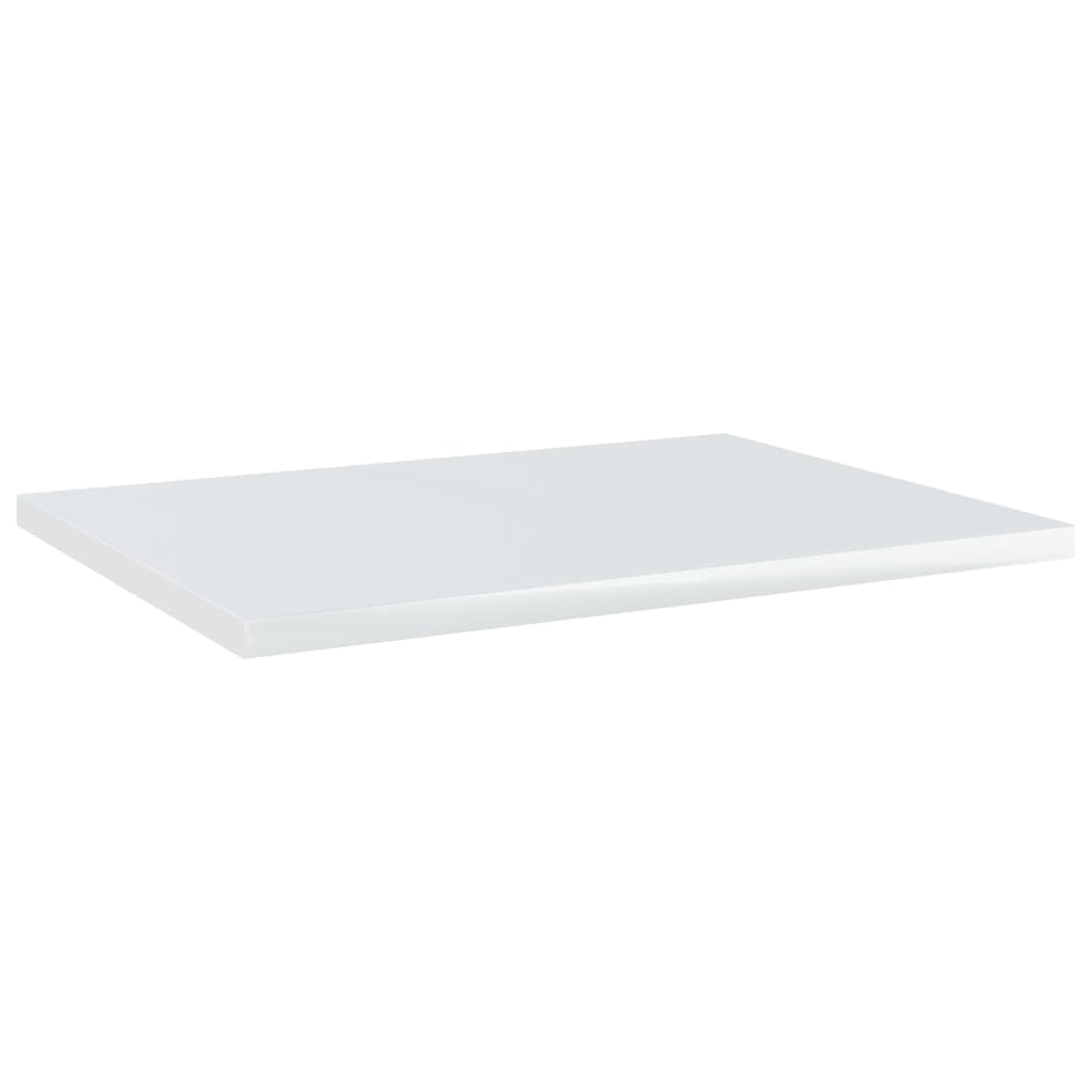 NNEVL Bookshelf Boards 4 pcs High Gloss White 40x30x1.5 cm Chipboard