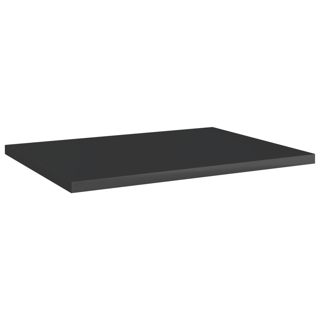 NNEVL Bookshelf Boards 4 pcs High Gloss Black 40x30x1.5 cm Chipboard