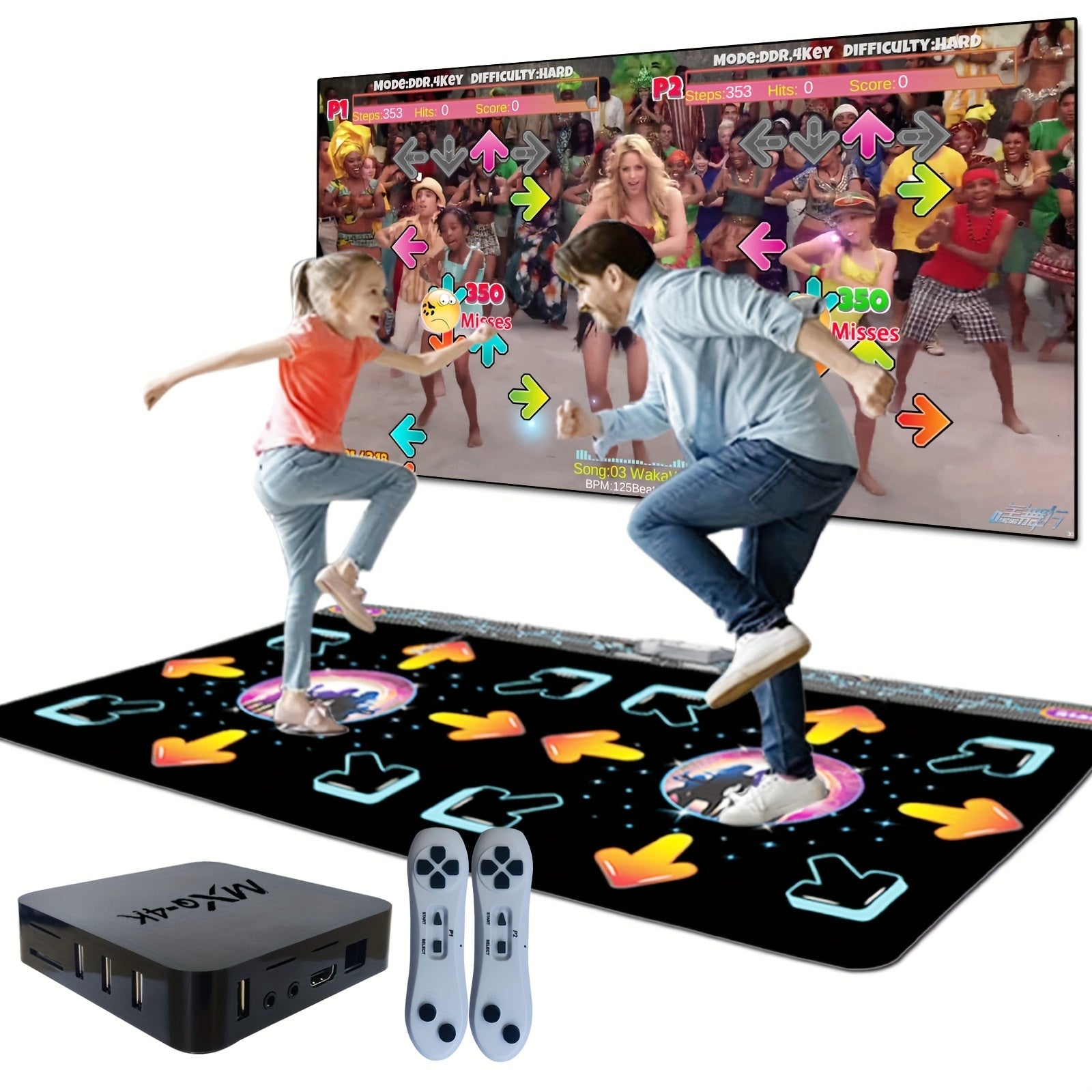 NNETM 2-Player Dance Mat Game with Motion Sensor