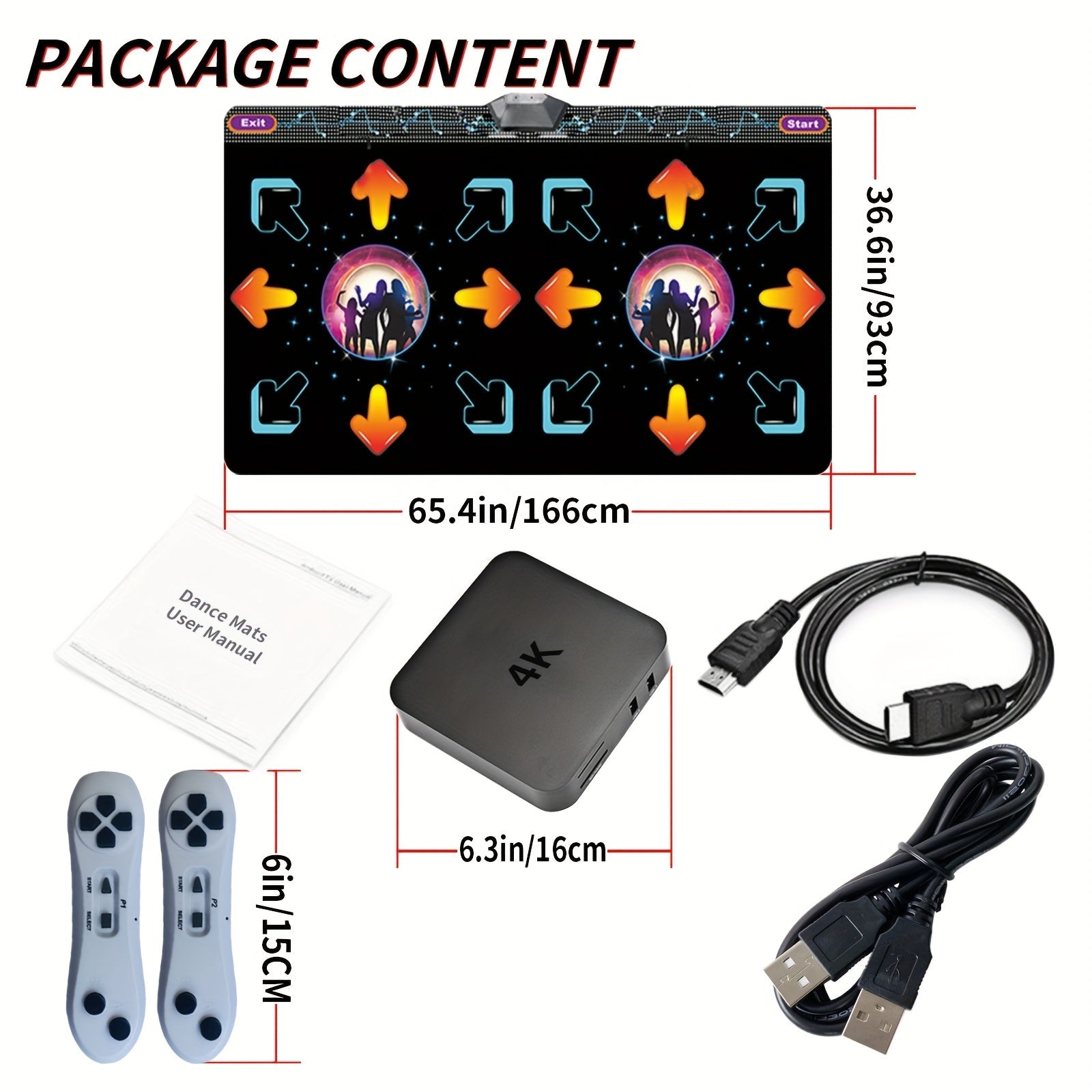 NNETM 2-Player Dance Mat Game with Motion Sensor